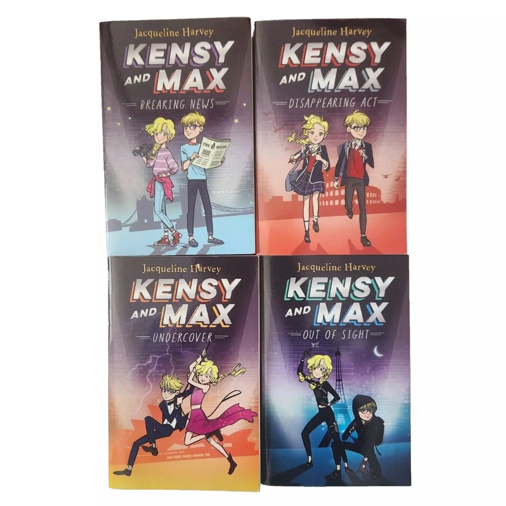 Kensy and Max Series Jacqueline Harvey Lot Bundle Matched Set of 4 Books 1-4